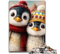 Jigsaw Puzzles 1000 Pieces for Adults Teens Two Penguins Adult Puzzles,Challenging Game for Is Ideal As A Gift for The Whole Family (50x75cm)