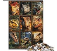 Jigsaw Puzzles 1000 Pieces for Adults Teens Tyrannosaurus Rex Collage,Challenging Game for Is Ideal As A Gift for The Whole Family 50x75cm