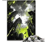 Jigsaw Puzzles 1000 Pieces for Adults Teens Urban Chaos Staycation Kill Time with Fully Interlocking Randomly Shaped Pieces (26x38cm) 1000pcs