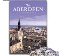 Jigsaw Puzzles 1000 Pieces for Adults Teens Visit Aberdeen, for Educational Game Challenge Toy Enhance Memory for Age 14 75x100cm