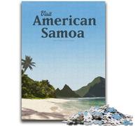 Jigsaw Puzzles 1000 Pieces for Adults Teens Visit American Samoa Toys Educational Games Stress Relieving Artists Collection, Fine Art (size 38x52cm)