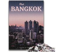 Jigsaw Puzzles 1000 Pieces for Adults Teens Visit Bangkok 1000 Piece Puzzle,Staycation Kill Time with Fully Interlocking Randomly Shaped Pieces (50x75cm)