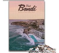 Jigsaw Puzzles 1000 Pieces for Adults Teens Visit Bondi, Learning Educational Toys Unique Birthday And Gifts for Age 14+ 75x100cm
