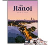 Jigsaw Puzzles 1000 Pieces for Adults Teens Visit Hanoi, for Educational Game Challenge Toy Enhance Memory for Age 14 26x38cm