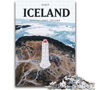 Jigsaw Puzzles 1000 Pieces for Adults Teens Visit Iceland Adult Jigsaw,Educational Games Home Decoration Suitable for Desktop Decoration (26x38cm)
