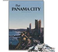 Jigsaw Puzzles 1000 Pieces for Adults Teens Visit Panama City Educational Games Home Decoration Artists Collection, Fine Art (50x75cm) 1000pcs