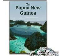 Jigsaw Puzzles 1000 Pieces for Adults Teens Visit Papua New Guinea, for Educational Game Challenge Toy Enhance Memory for Age 14 26x38cm