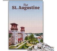 Jigsaw Puzzles 1000 Pieces for Adults Teens Visit St Augustine Educational Games Home Decoration Artists Collection, Fine Art (38x52cm) 1000pcs