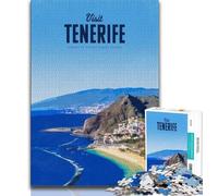 Jigsaw Puzzles 1000 Pieces for Adults Teens Visit Tenerife, Challenging Game And Family Play,Artists Collection, Fine Art for Age 14 Years Up 38x26cm
