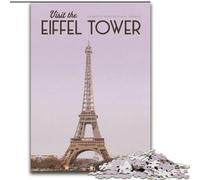 Jigsaw Puzzles 1000 Pieces for Adults Teens Visit The Eiffel Tower, Suitable for People Aged 14 And Above Educational Games Secret Santa Gifts 50x75cm
