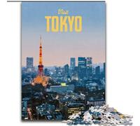 Jigsaw Puzzles 1000 Pieces for Adults Teens Visit Tokyo Staycation Kill Time with Fully Interlocking Randomly Shaped Pieces (50x75cm) 1000pcs