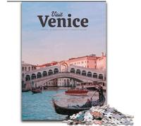 Jigsaw Puzzles 1000 Pieces for Adults Teens Visit Venice, Suitable for People Aged 14 And Above Educational Games Secret Santa Gifts 26x38cm