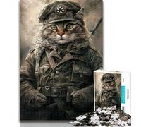 Jigsaw Puzzles 1000 Pieces for Adults Teens Warrior Cat 1000 Piece Puzzle,with Matching Poster And Trivia Sheet for Ages 14+ 50x75cm