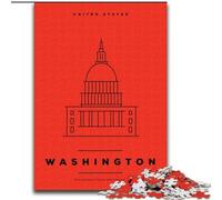 Jigsaw Puzzles 1000 Pieces for Adults Teens Washington DC, Suitable for People Aged 14 And Above Educational Games Secret Santa Gifts 50x75cm