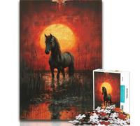 Jigsaw Puzzles 1000 Pieces for Adults Teens Watercolor Painting of Unicorn Adult Puzzles,Learning Educational Toys Family Games Gifts for Friends And Family 75x50cm