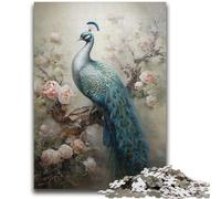 Jigsaw Puzzles 1000 Pieces for Adults Teens Watercolor Peacock Adult Puzzles,Learning Educational Toys Family Games Gifts for Friends And Family (75x50cm)