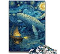Jigsaw Puzzles 1000 Pieces for Adults Teens Whale Jumping Out Adult Puzzles,Stress Reliever Difficult Challenge Unique Home Decor And Gifts (26x38cm)