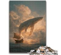 Jigsaw Puzzles 1000 Pieces for Adults Teens Whale Painting Teenager Puzzles,Learning Educational Toys Family Games Unique Birthday And Gifts (26x38cm)