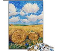 Jigsaw Puzzles 1000 Pieces for Adults Teens Wheat Field, Family Game Stress Reliever Difficult Challenge A Work of Art for Ages 14+ (Size 50x75cm)