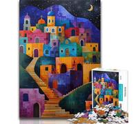 Jigsaw Puzzles 1000 Pieces for Adults Teens Whimsical Cityscape Adult Jigsaw,Educational Games Home Decoration Suitable for Desktop Decoration 38x26cm