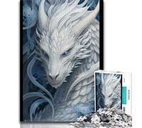 Jigsaw Puzzles 1000 Pieces for Adults Teens White Dragon 1000 Pieces for Teenagers,Educational Toys & Games for Adults And Teenagers (size 38x26cm)