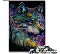 Jigsaw Puzzles 1000 Pieces for Adults Teens Wolf in Color, Family Game Stress Reliever Difficult Challenge A Work of Art for Ages 14+ (Size 50x75cm)