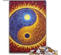 Jigsaw Puzzles 1000 Pieces for Adults Teens Yin And Yang,Stress Reliever Staycation Kill Time Wishlist with Santa Claus 38x52cm