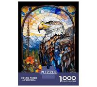 Jigsaw Puzzles 1000 Pieces for Adults The Eagle Stained Glass Pa Puzzle for Adults Hands-on Game Improve Memory Deal As Gifts for The Whole Family 70x50cm/1000pcs