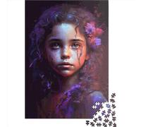 Jigsaw Puzzles 1000 Pieces for Adults The Floral Girl Puzzle for Adults Paper Board Puzzles Family Decoration 1000pcs (38x26cm)