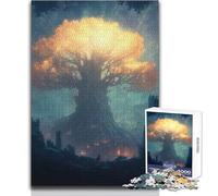 Jigsaw Puzzles 1000 Pieces for Adults The Great Tree Fantasy Enjoy Gentle Leisure Relaxation Stable Fit Accurate Cutting Toy Size 50x75cm