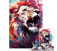 Jigsaw Puzzles 1000 Pieces for Adults The Kings Roar Adult Jigsaw Relaxing Games Difficult Challenge Stress Reduction Gifts (Size 38x26cm)