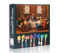 Jigsaw Puzzles 1000 Pieces for Adults, The Last Supper Puzzle, Jesus and The Twelve Apostles Adult Jigsaw Puzzles, Intellectual Challenge, 1000 Piece Puzzle Finished Size 50x70cm