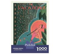Jigsaw Puzzles 1000 Pieces for Adults The Vacationer Summer Escape Cover Jigsaws for Adults Fun Games Stress Reliever Help The Brain Exercise 70x50cm/1000pcs