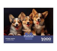 Jigsaw Puzzles 1000 Pieces for Adults Three Pembroke Welsh Corgi Jigsaw Puzzle DIY Toys But Fun And Humorous Deal As Gifts for The Whole Family 38x26cm/1000pcs