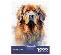 Jigsaw Puzzles 1000 Pieces for Adults Tibetan Mastiff Watercolor Puzzle for Adults Family Game Wall Decoration for Birthday, Chrismas 52x38cm/1000pcs