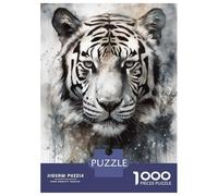 Jigsaw Puzzles 1000 Pieces for Adults Tiger Beauty Black Ink Puzzle for Adults Toy Wall Decor Hand Speed Race Stress Reduction Gifts 70x50cm/1000pcs