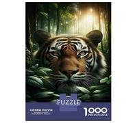 Jigsaw Puzzles 1000 Pieces for Adults Tiger in Amazon Rainforest Jigsaw Puzzle Anti-Stress Toys Home Decoration Help The Brain Exercise 38x26cm/1000pcs