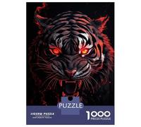 Jigsaw Puzzles 1000 Pieces for Adults Tiger Red And Black Animal Puzzle for Adults Hands-on Game Improve Memory Deal As Gifts for The Whole Family 52x38cm/1000pcs