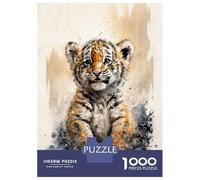 Jigsaw Puzzles 1000 Pieces for Adults Tiger Watersketch Drawing Adult Puzzles Toy Wall Decor But Fun And Humorous Help The Brain Exercise 52x38cm/1000pcs