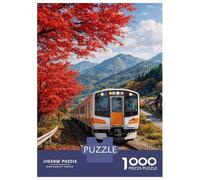 Jigsaw Puzzles 1000 Pieces for Adults Train Passing through Autumn Foliage Adult Jigsaw Relax Games Difficult Challenge Help The Brain Exercise 70x50cm/1000pcs