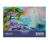 Jigsaw Puzzles 1000 Pieces for Adults Tree by The Sea Jigsaw for Adults Family Games A Work of Art Help The Brain Exercise 38x26cm/1000pcs