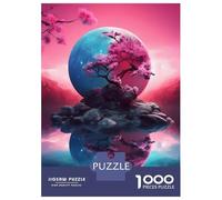 Jigsaw Puzzles 1000 Pieces for Adults Tree Cherry Blossom Jigsaw Puzzle DIY Toys But Fun And Humorous Deal As Gifts for The Whole Family 52x38cm/1000pcs