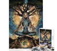 Jigsaw Puzzles 1000 Pieces for Adults Tree Of Life Meditation Brain Teaser Game Difficult Hard Educational Toy Birthday Present, Gifts, (38x52cm)