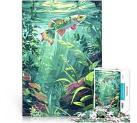 Jigsaw Puzzles 1000 Pieces for Adults Tropical Fish in Lush Waters Lernspielzeug Verbessern Sie das Gedächtnis52x38cm