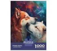 Jigsaw Puzzles 1000 Pieces for Adults Two Dogs In Love Puzzle for Adults Hands-on Game Improve Memory Deal As Gifts for The Whole Family 70x50cm/1000pcs