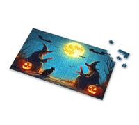 Jigsaw Puzzles 1000 Pieces For Adults Two Witches Cast Spells Under A Full Moon Picture Puzzle Puzzle 1000 Pieces Jigsaw(1000PCS)