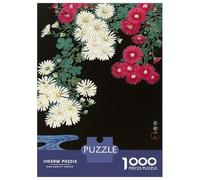 Jigsaw Puzzles 1000 Pieces for Adults Ukiyo E Chrysanthemums Adult Puzzles Relax Games Analysis And Logic Stress Reduction Gifts 52x38cm/1000pcs
