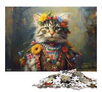 Jigsaw Puzzles 1000 Pieces for Adults Ukrainian Cat Jigsaw Puzzles Paperboard Puzzles Great Gift for Adults 38x26cm/1000pcs