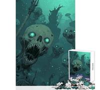 Jigsaw Puzzles 1000 Pieces for Adults Undead Sea Creatures Educational Toy Gift For Birthdays Relaxing Games Artists Collection, Fine Art Size 50x75cm