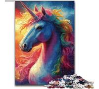 Jigsaw Puzzles 1000 Pieces for Adults Unicorn Puzzle Made of Wood Relax & Challenge, Colorful Home Decor Art, for Friends size 50X75CM